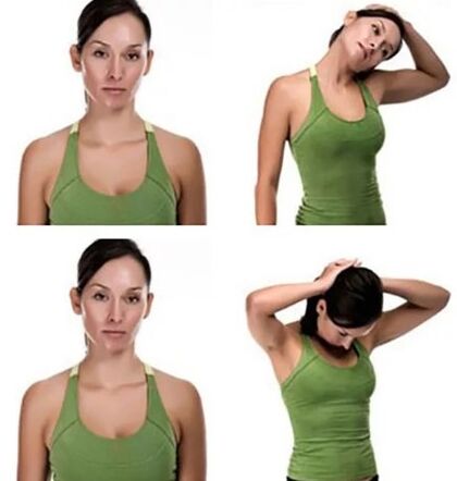 Exercices pour le traitement de l'ostéochondrose cervicale.